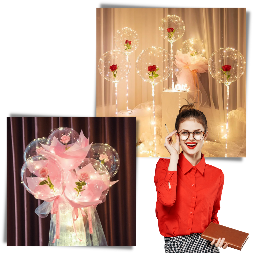 Beautiful Rose LED Balloon