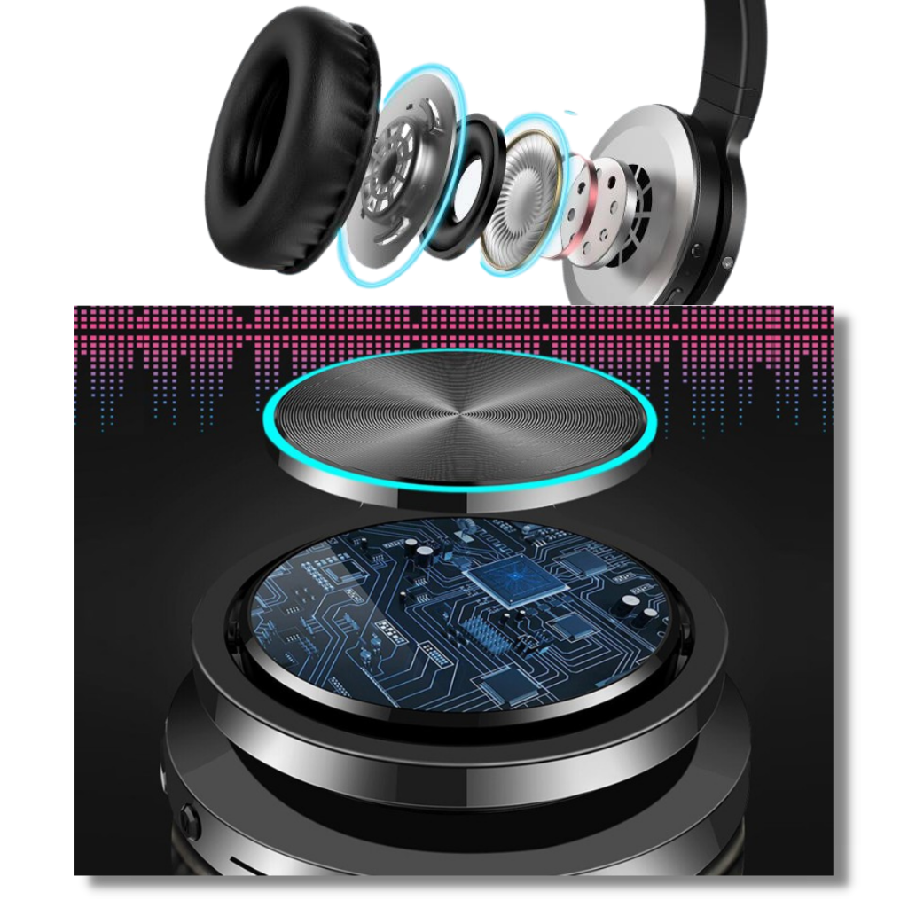 Colourful bluetooth headphones