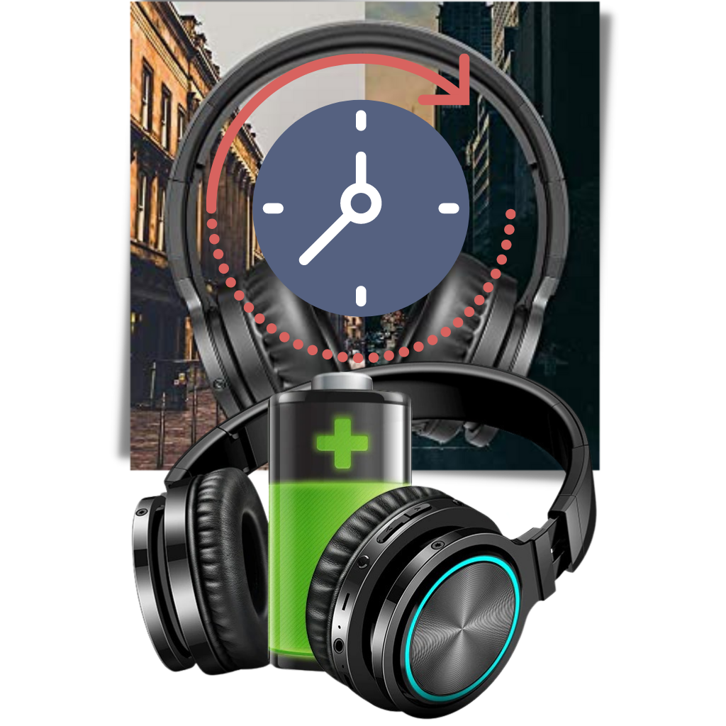 Colourful bluetooth headphones