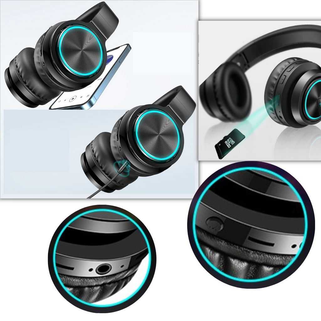 Colourful bluetooth headphones