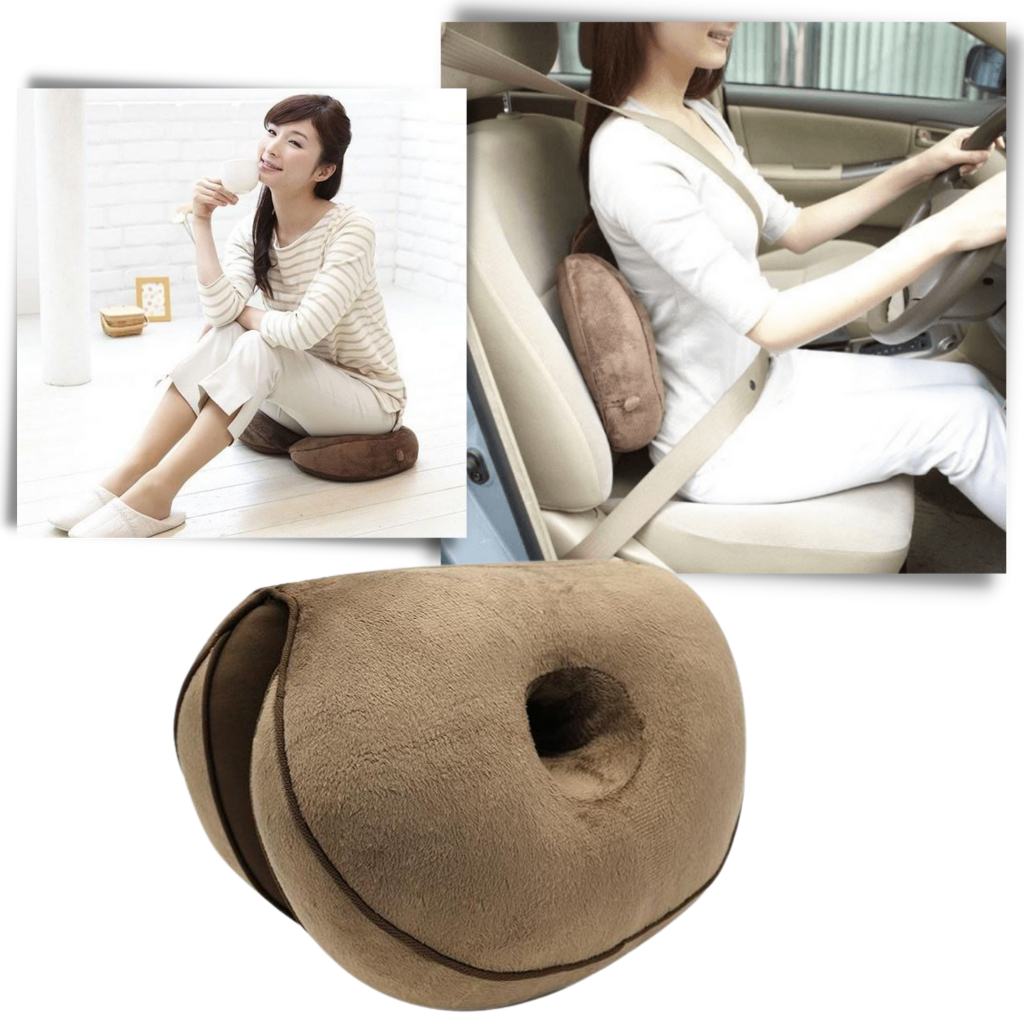 Dual buttock seat cushion