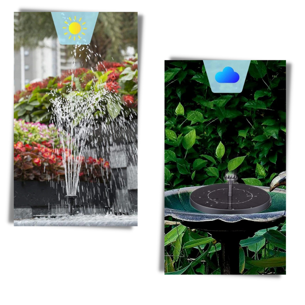 Floating solar water fountain