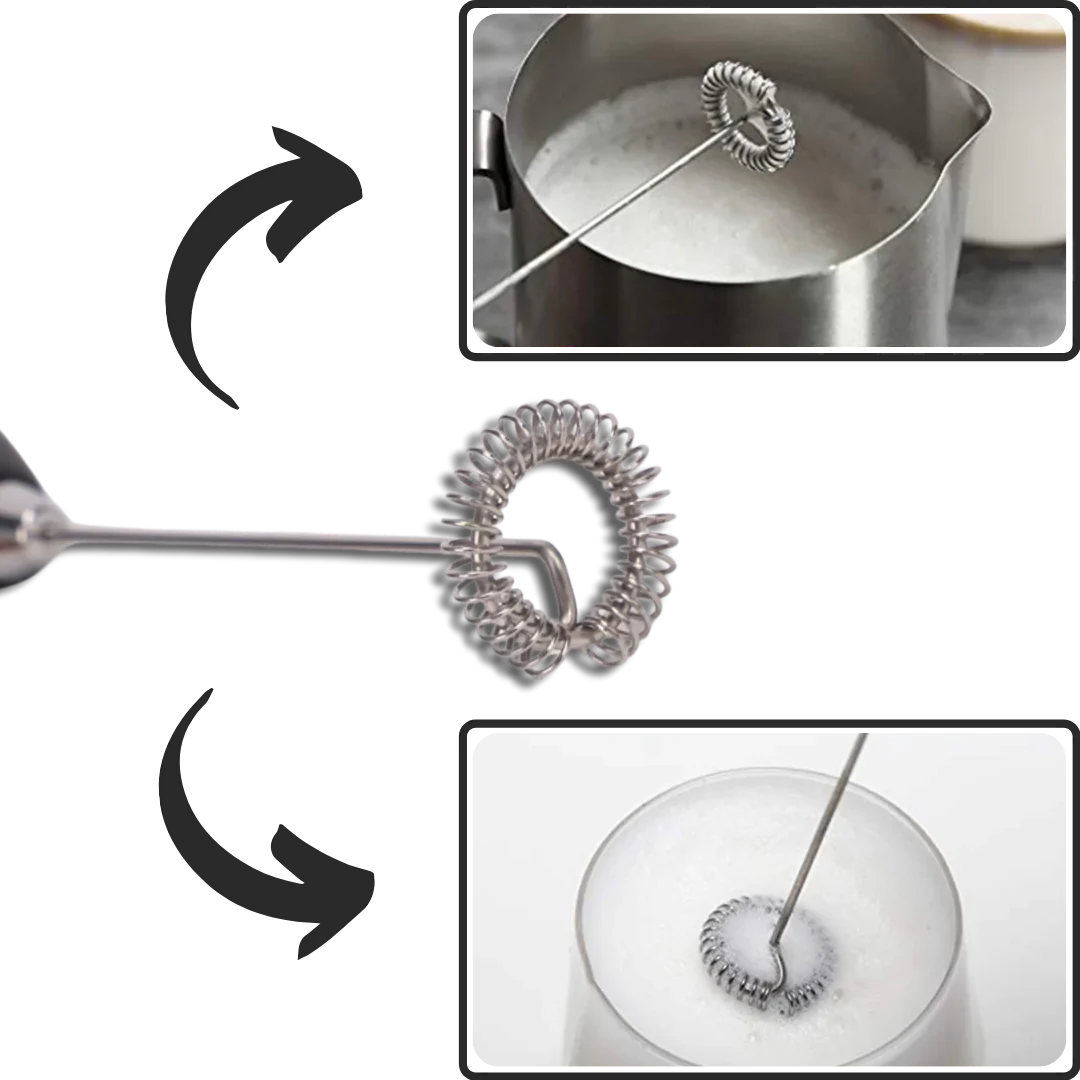 Electric Handheld Milk Frother with holder