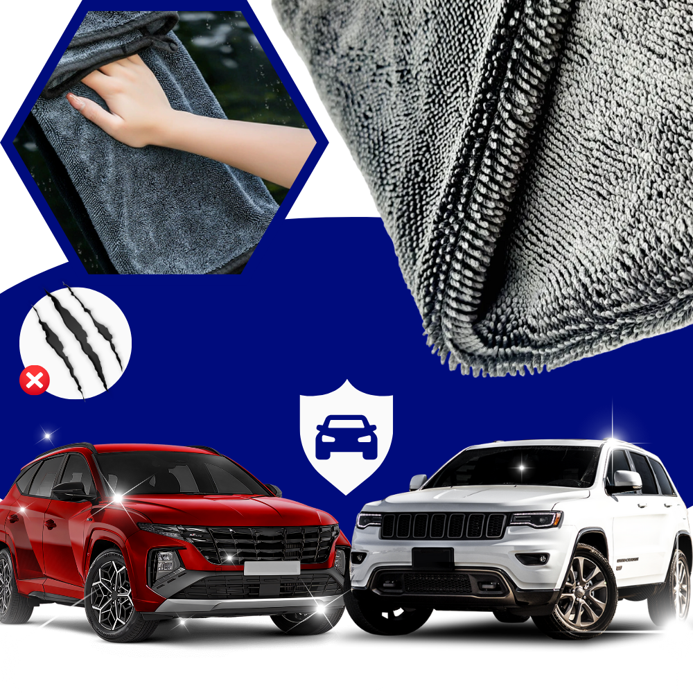 Absorbent Microfiber Glass Cleaner Towel - Ozerty