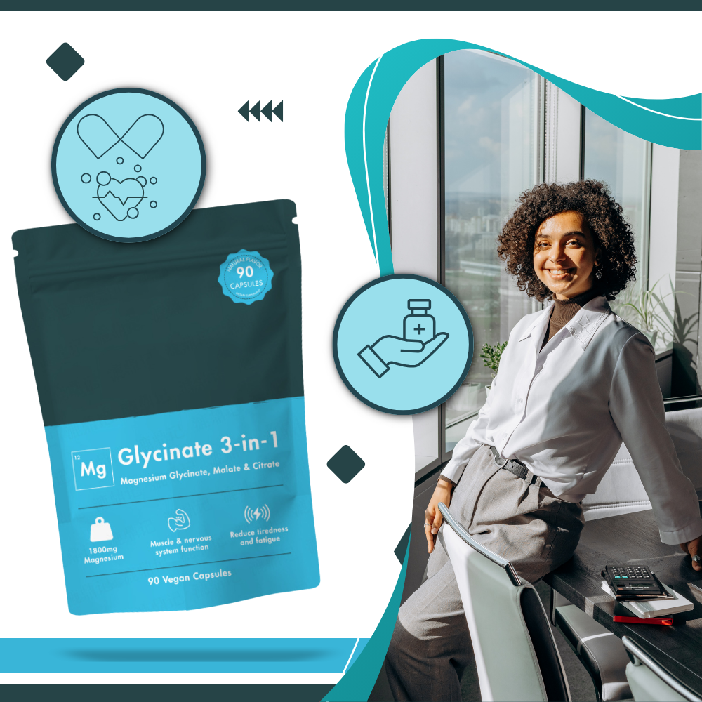 Balanced Vegan Magnesium Glycinate Supplement - Ozerty