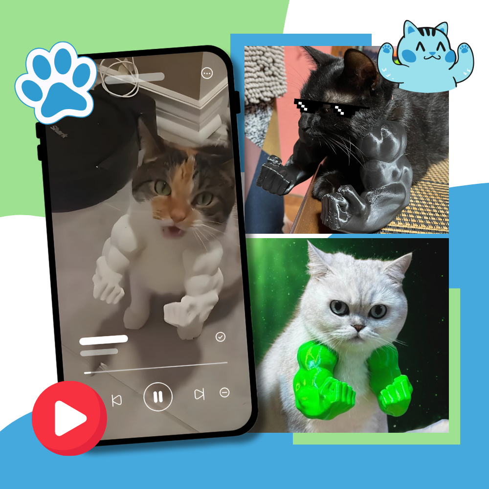 Bodybuilder Cat Arm Costume - Ozerty