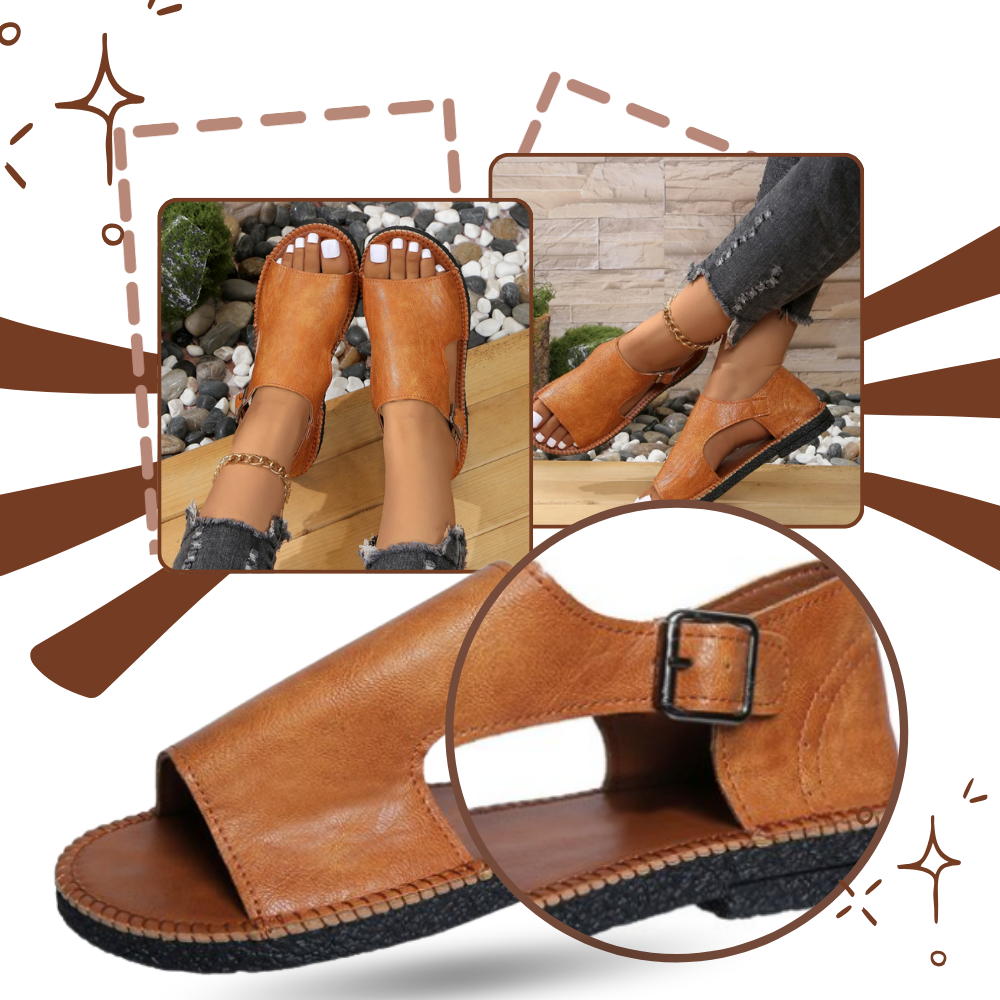 Chic Vintage Orthopedic Sandals - Ozerty
