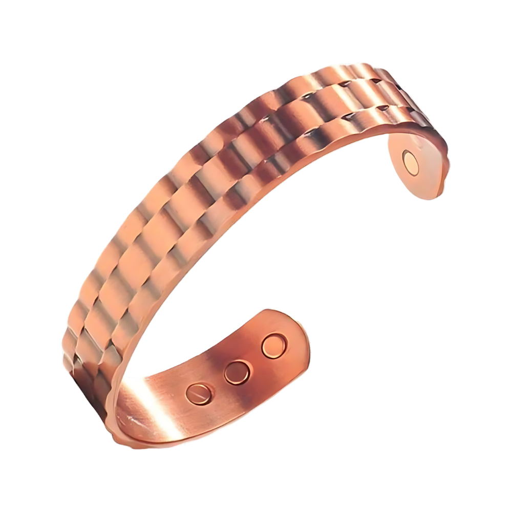 Copper Magnetic Therapy Bracelet -Rose Gold - Ozerty