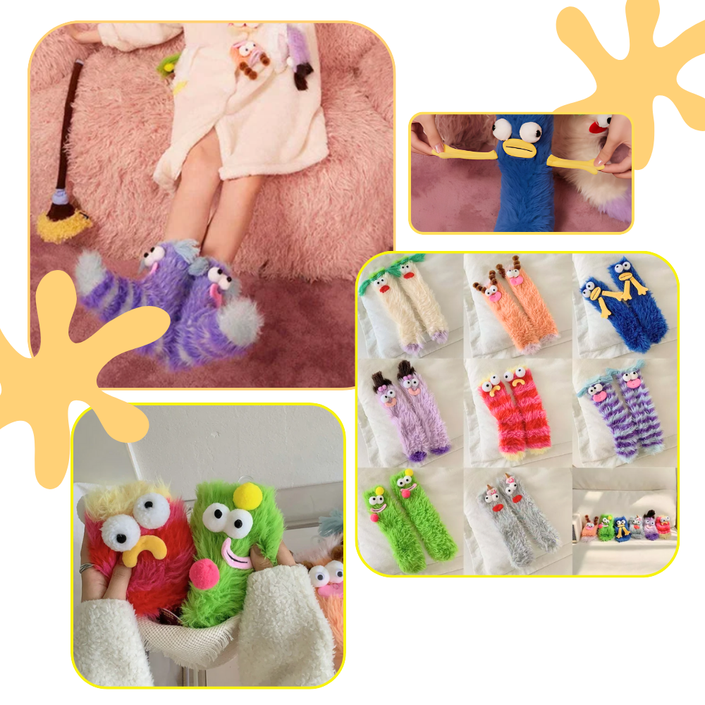 Coral Velvet Funky Socks - Ozerty