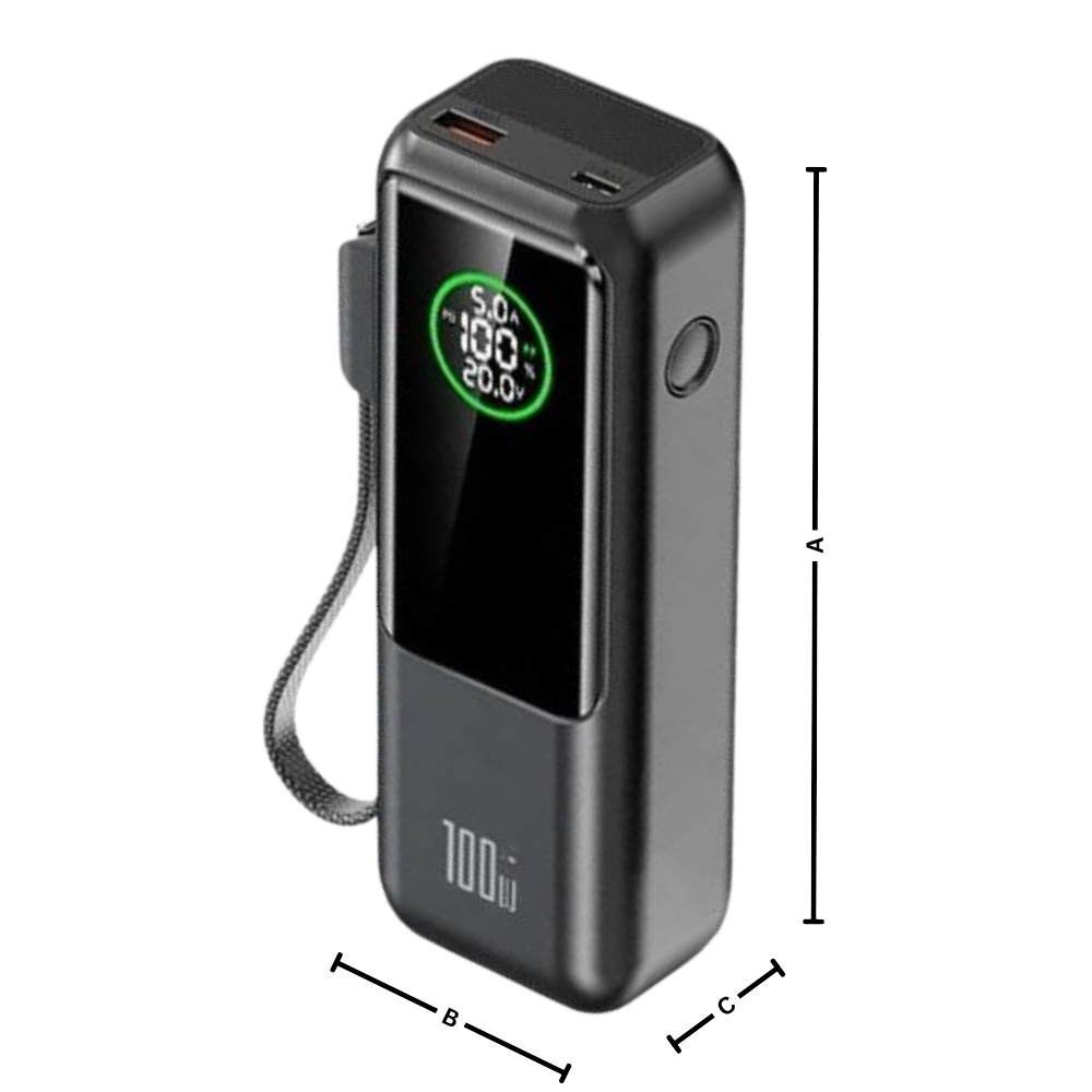 Fast Power Built-In Cable Power Bank - Ozerty