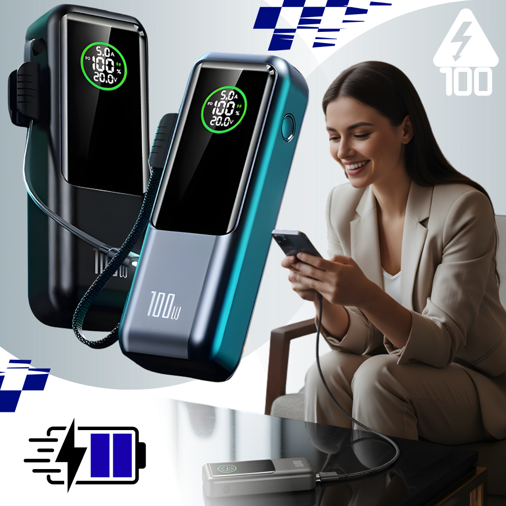 Fast Power Built-In Cable Power Bank - Ozerty