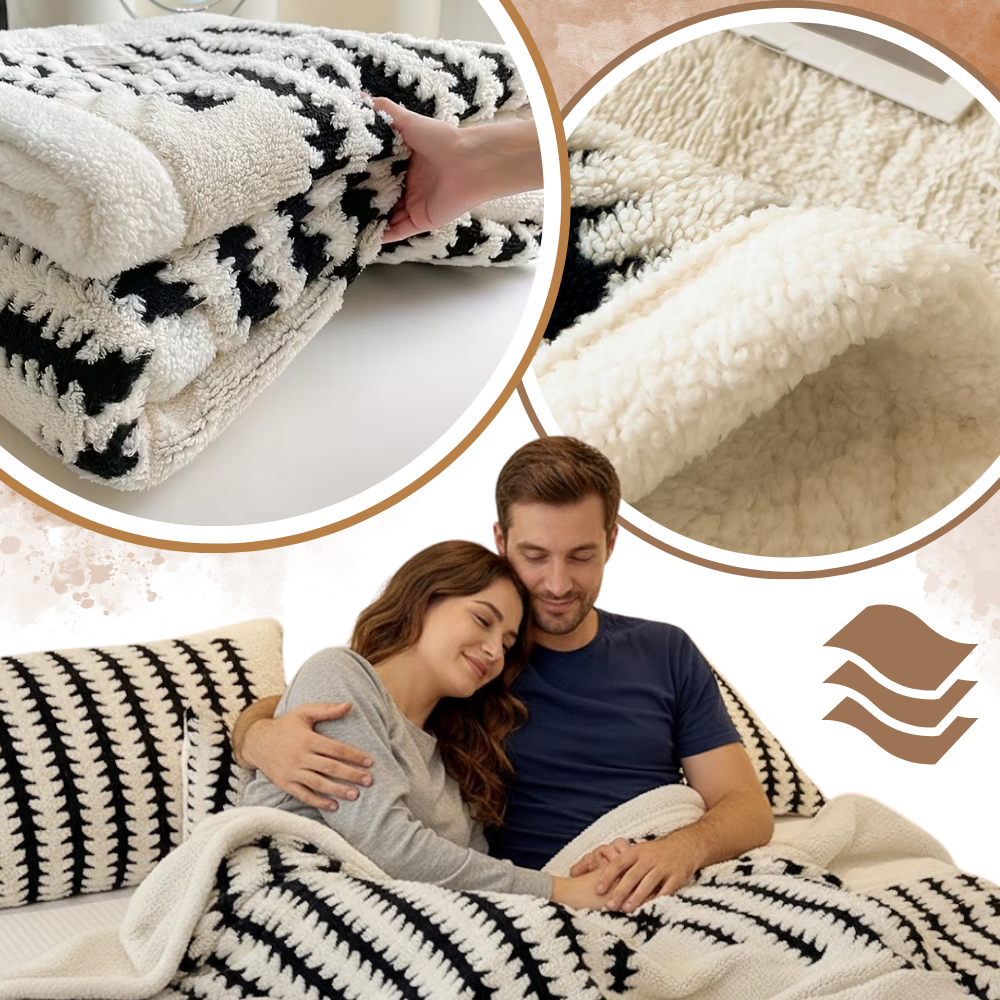 Fluffy Jacquard Winter Blanket - Ozerty