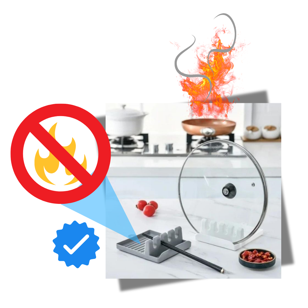 Four-Slot Non Slip Spatula Rack - Ozerty