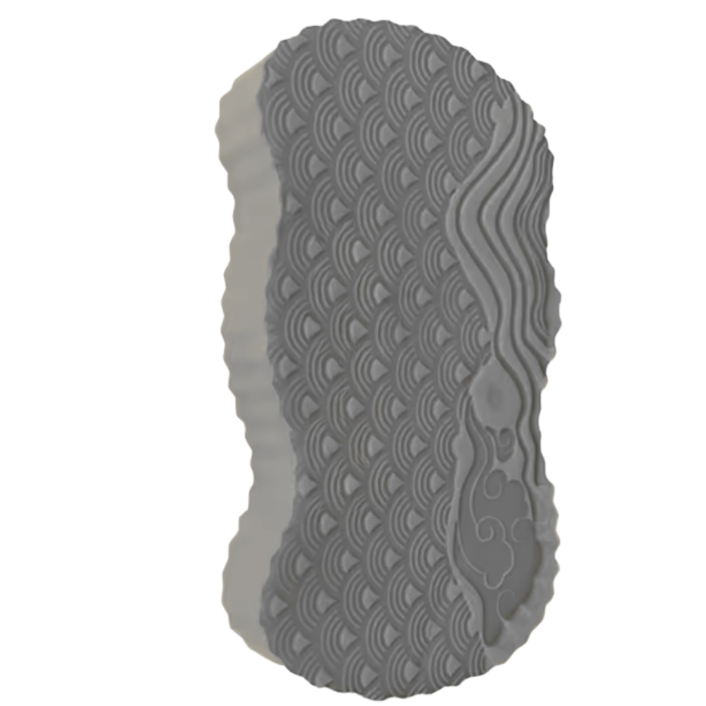 Gentle Exfoliating Bath Sponge -Gray - Ozerty