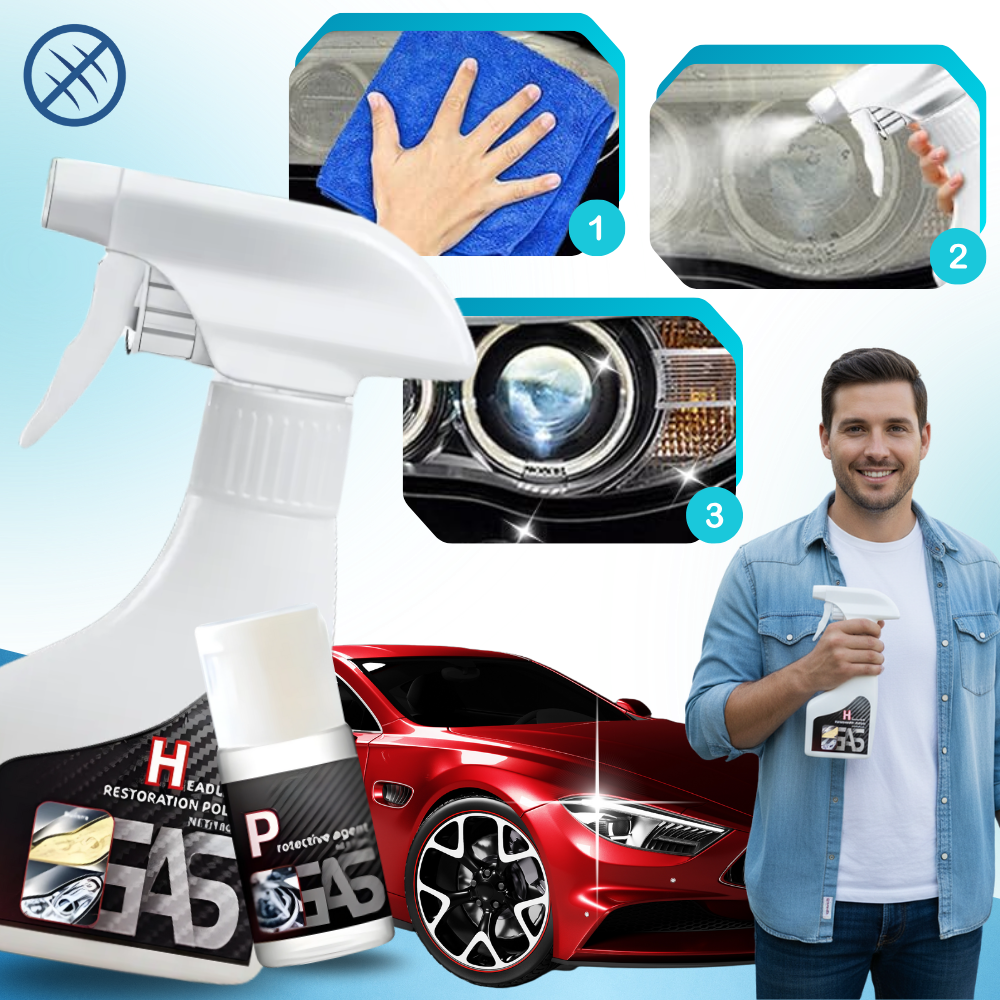 Headlight Cleaner & Coating Restore Kit - Ozerty