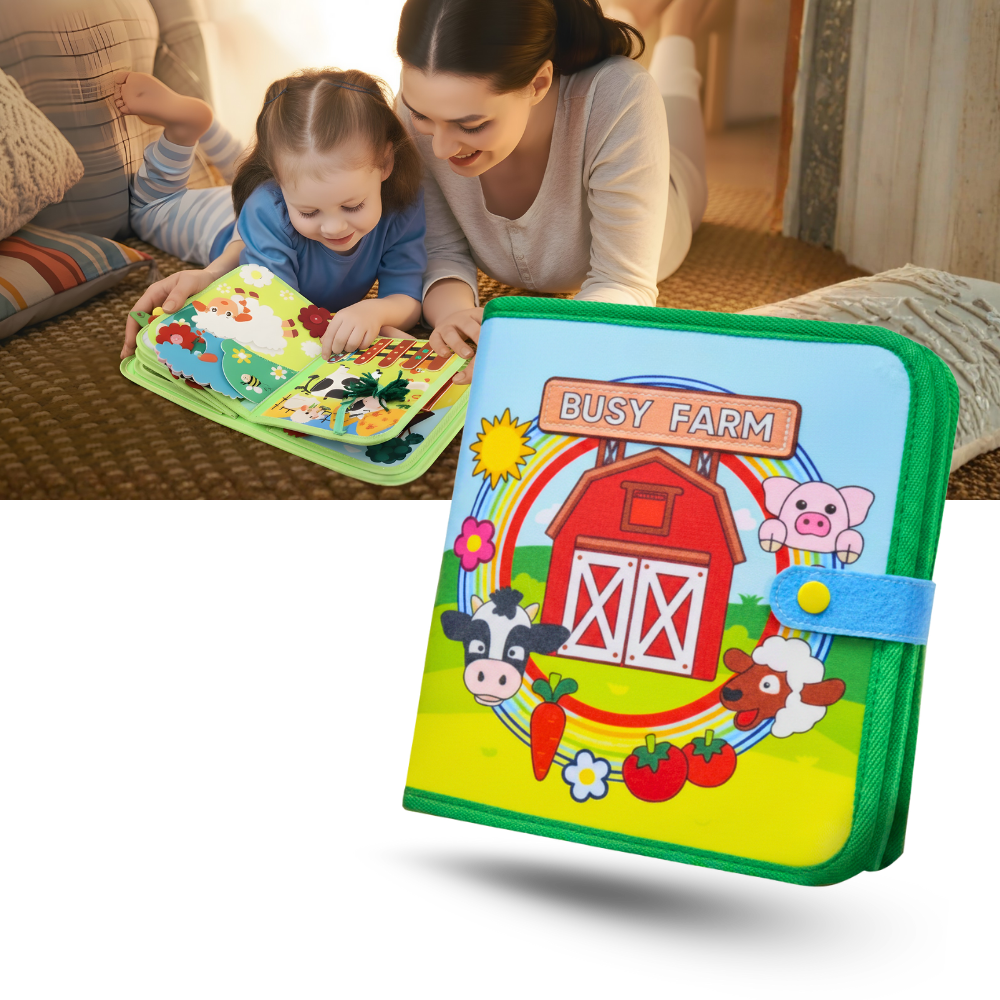 Interactive Farm Velcro Children Book - Ozerty