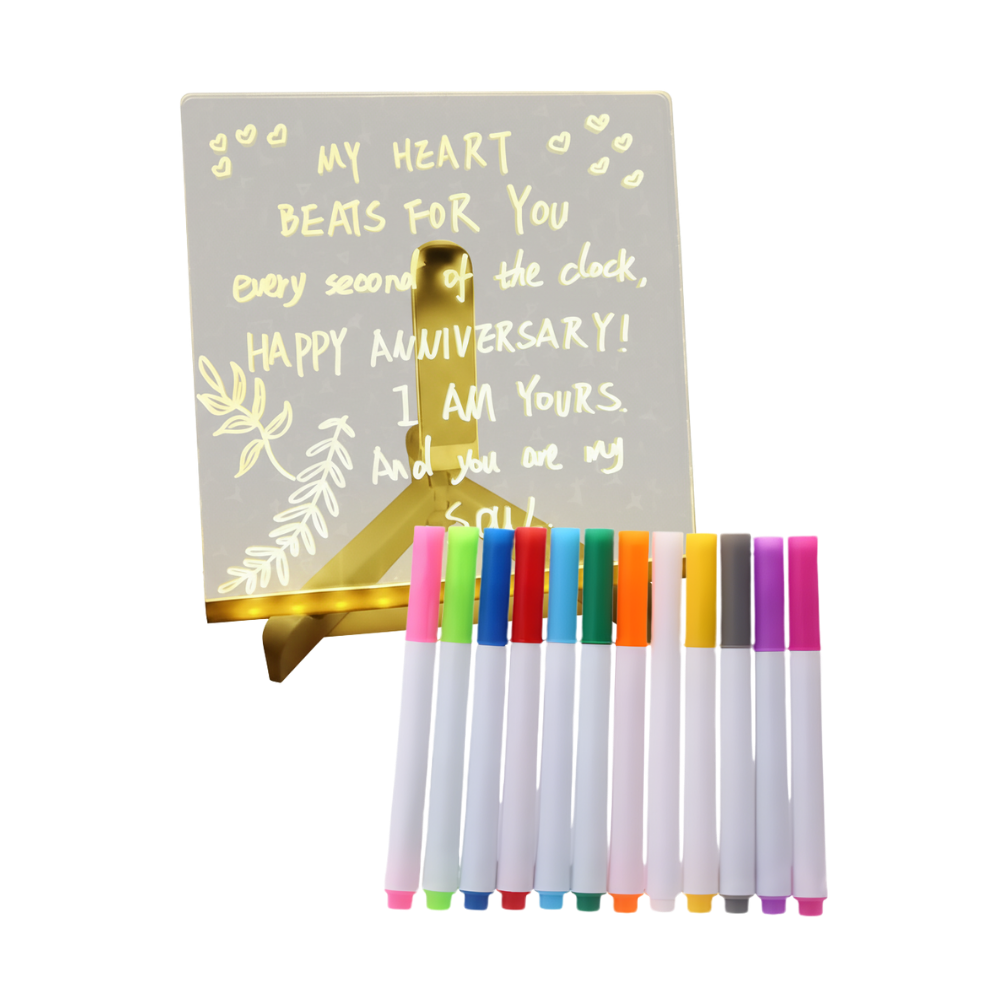 Mesmerizing LED Note Board -15 x 15 cm - Ozerty