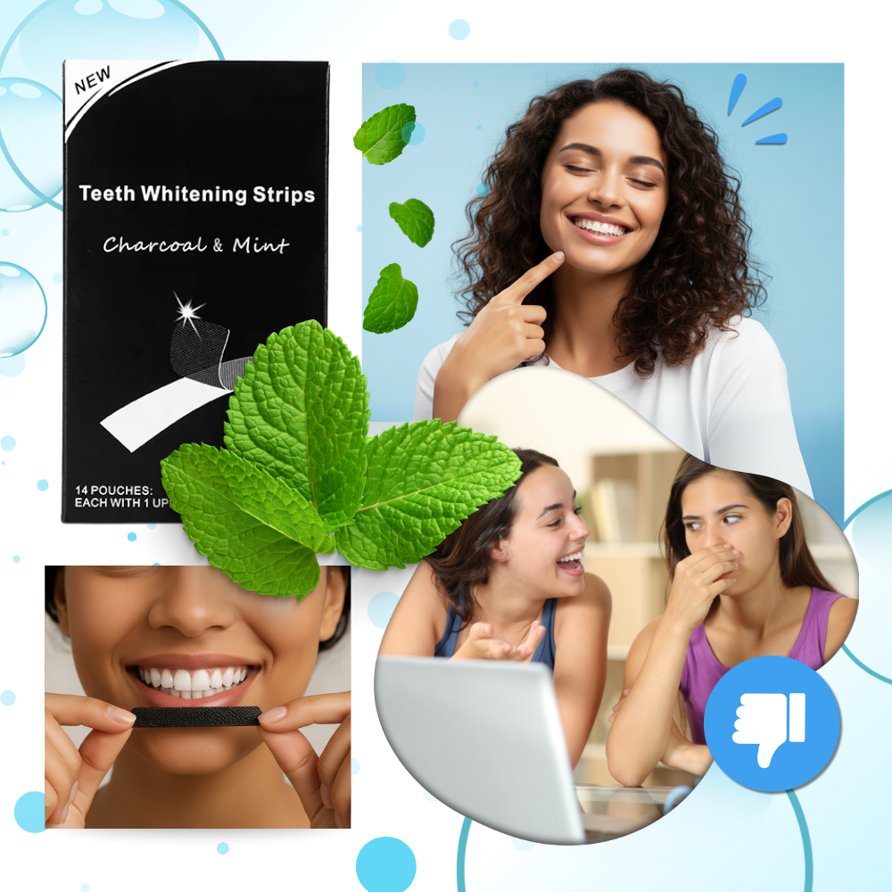 Minty Charcoal Teeth Strips - Ozerty