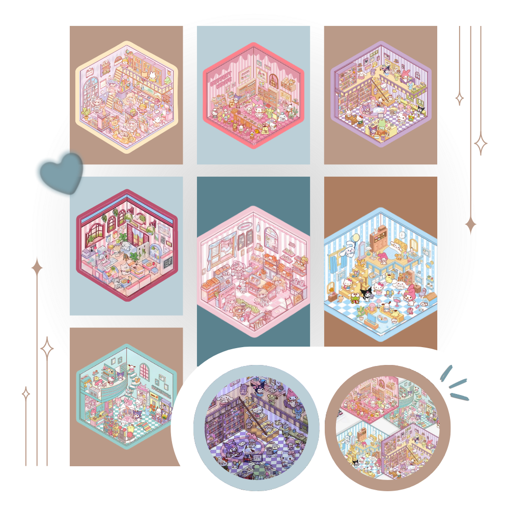 Pastel Home Tales Stickers - Ozerty