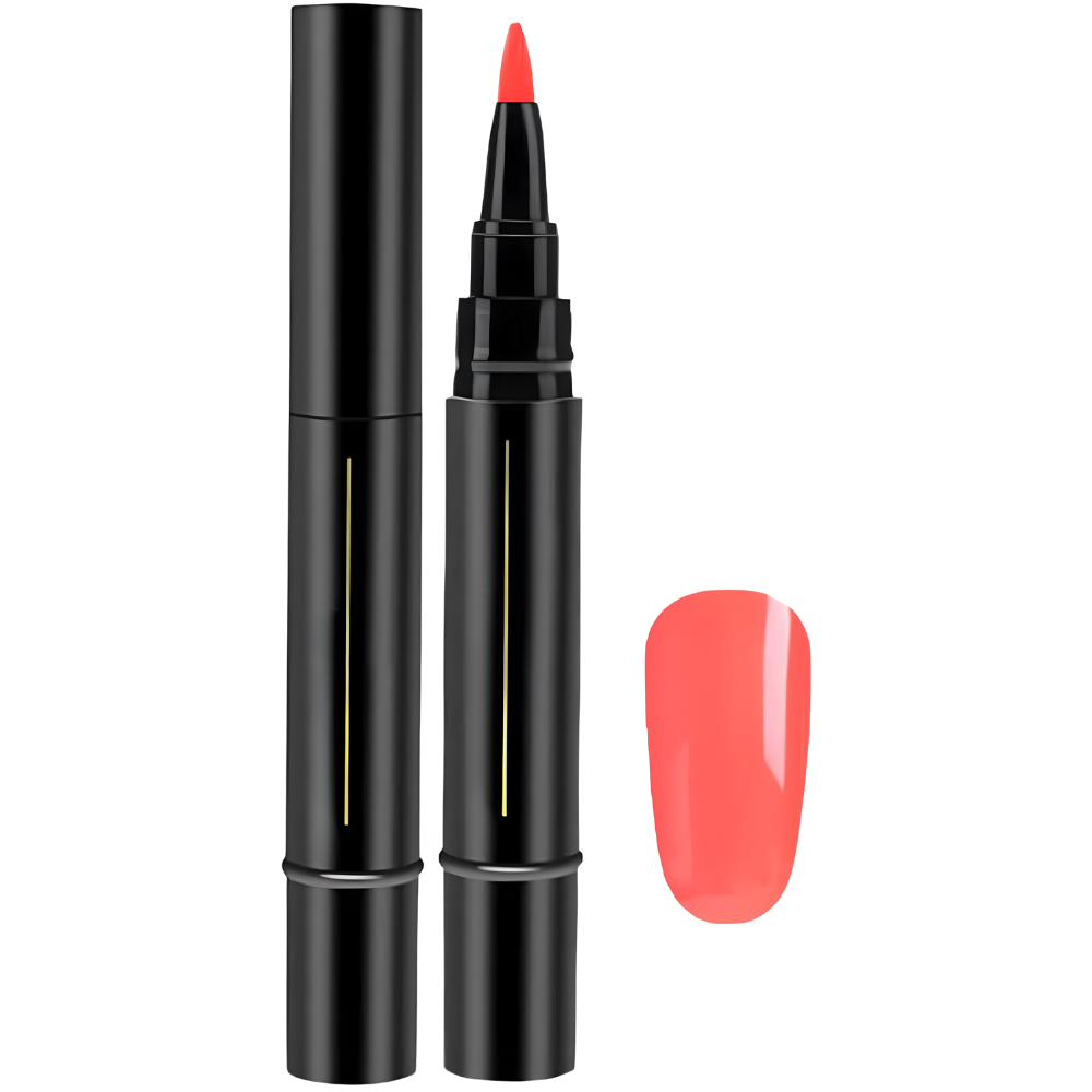 Quick Dry Nail Polish Pen -Coral Orange - Ozerty
