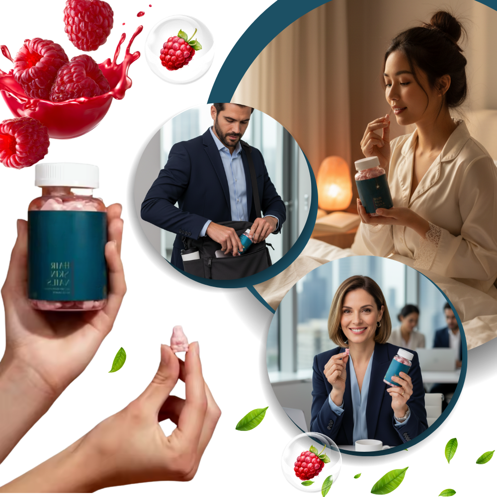 Raspberry Biotin Vitamin Gummies - Ozerty