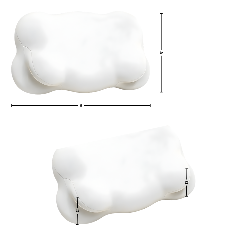 Restful Calm Night Ergonomic Pillow - Ozerty