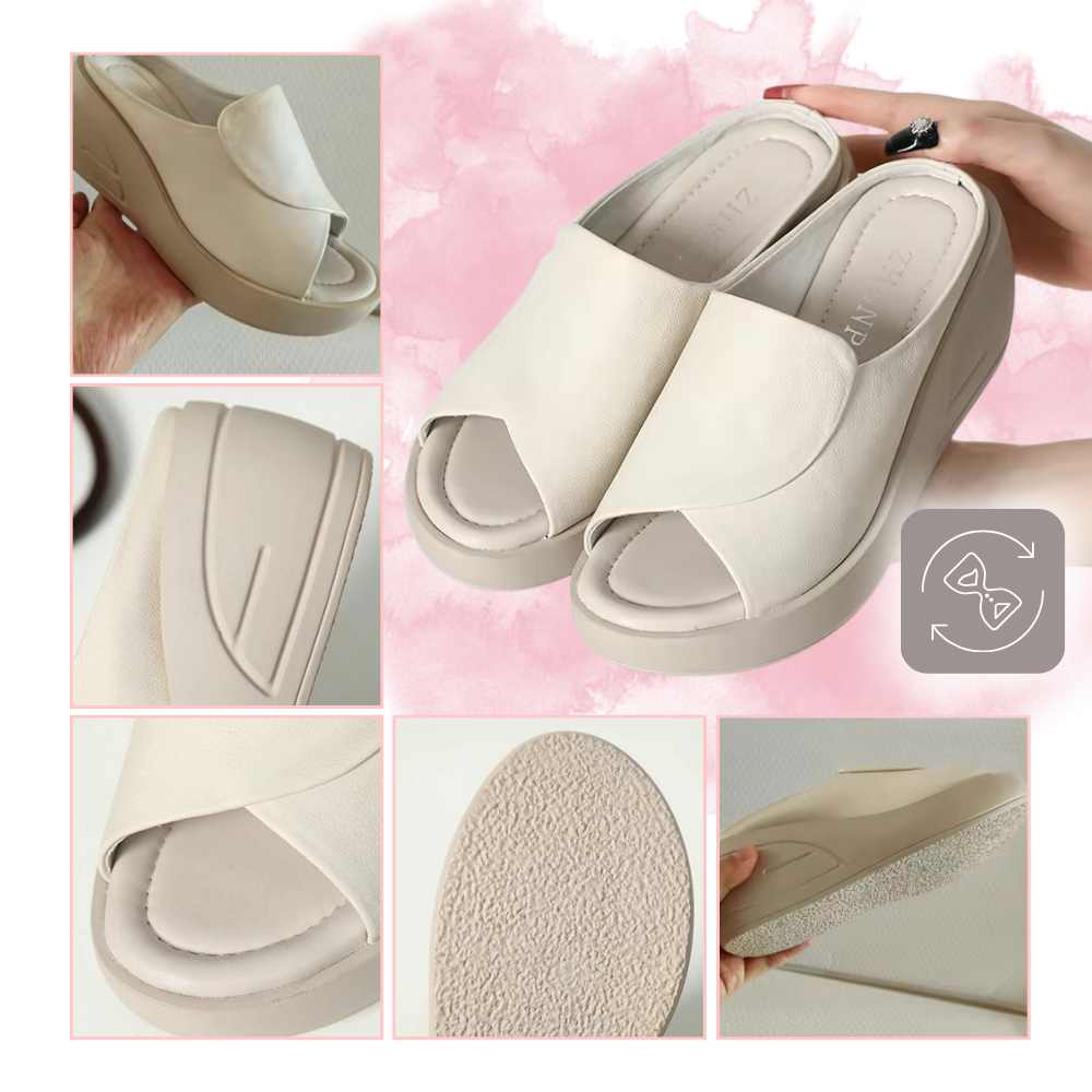 Shock Absorption Orthopedic Heeled Sandals - Ozerty