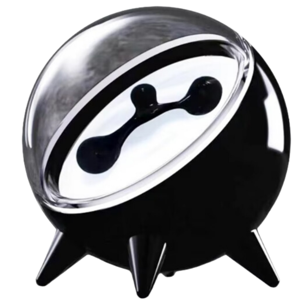 Warm White Magnetic Dancing Ferrofluid Speaker -Black - Ozerty