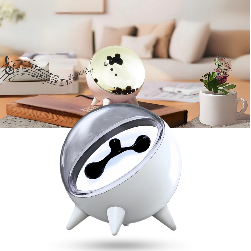 Warm White Magnetic Dancing Ferrofluid Speaker - Ozerty