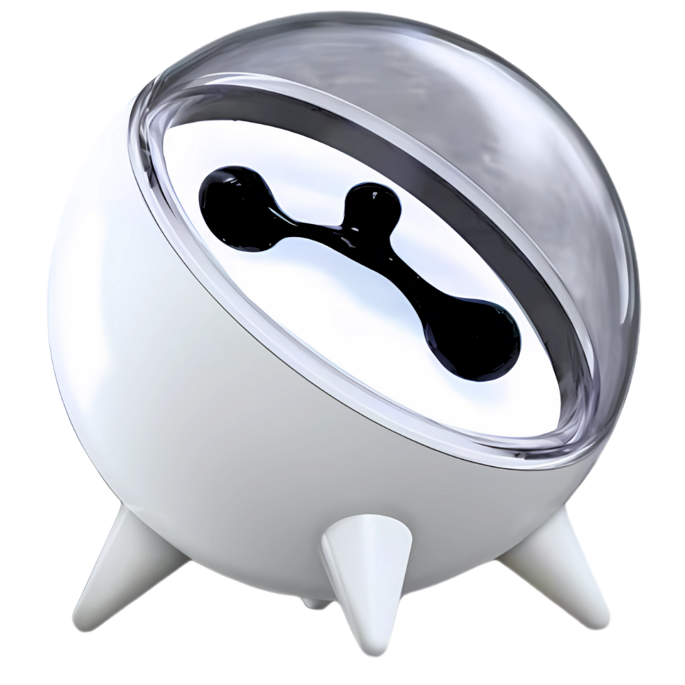 Warm White Magnetic Dancing Ferrofluid Speaker -White - Ozerty