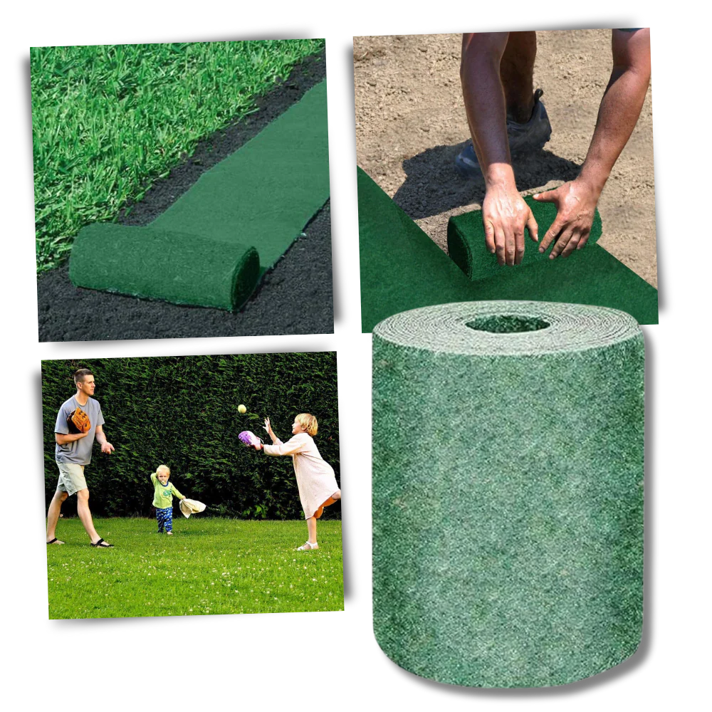 Transform Your Lawn with the Quick Fix Green Grass Seed Mat