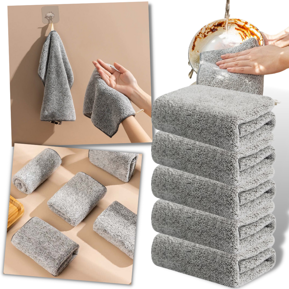 Absorbent Microfiber Bamboo Dishcloth -