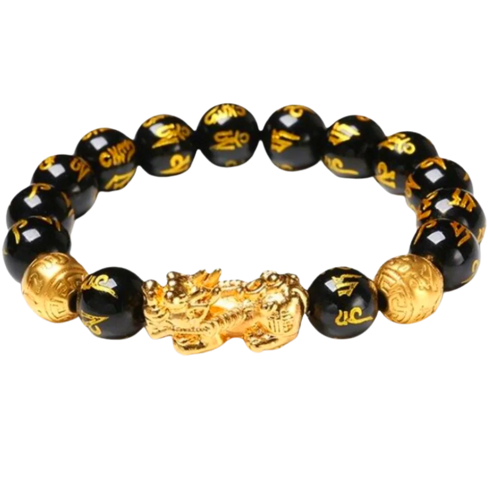 Black & Gold Obsidian Bracelet