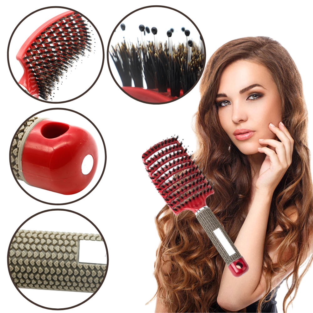 Boar Bristle Massaging Hairbrush