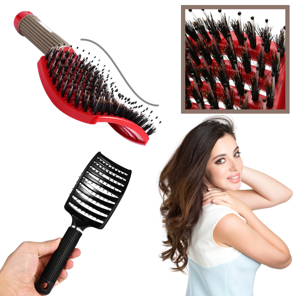 Boar Bristle Massaging Hairbrush