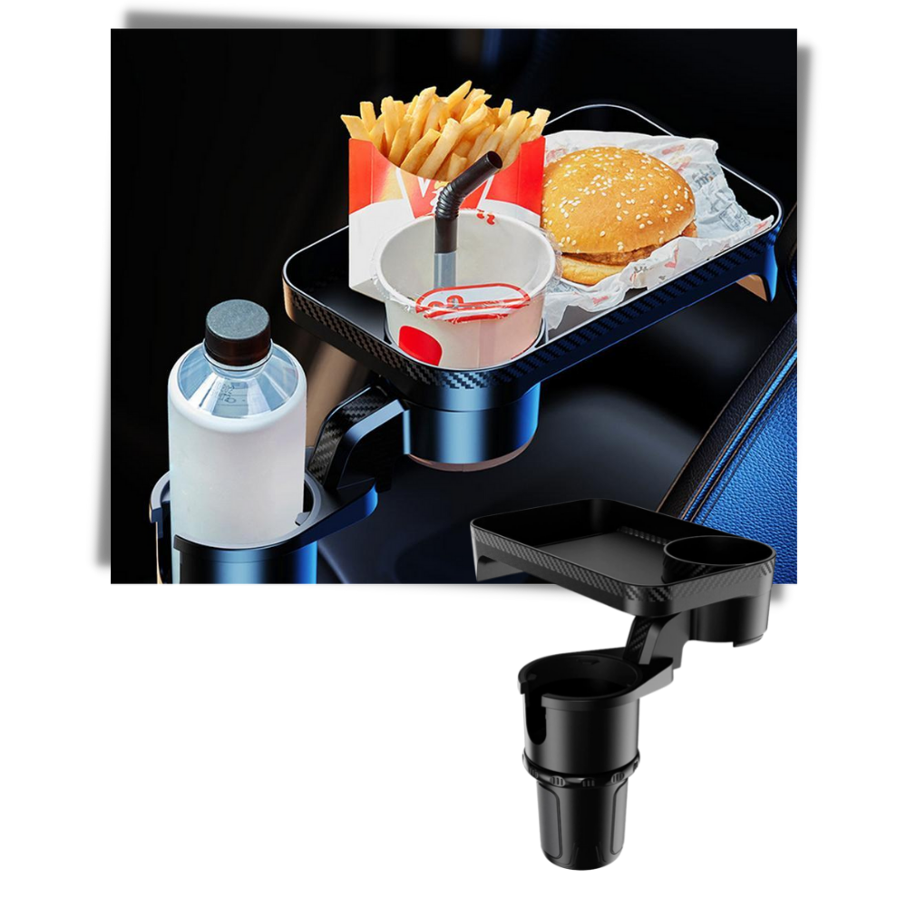 Car Cup Holder and Rotating Tray