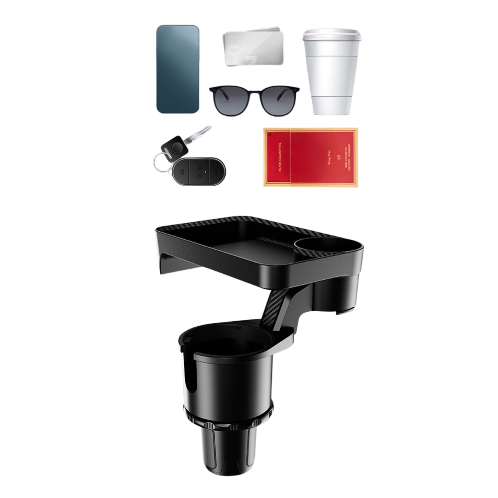 Car Cup Holder and Rotating Tray