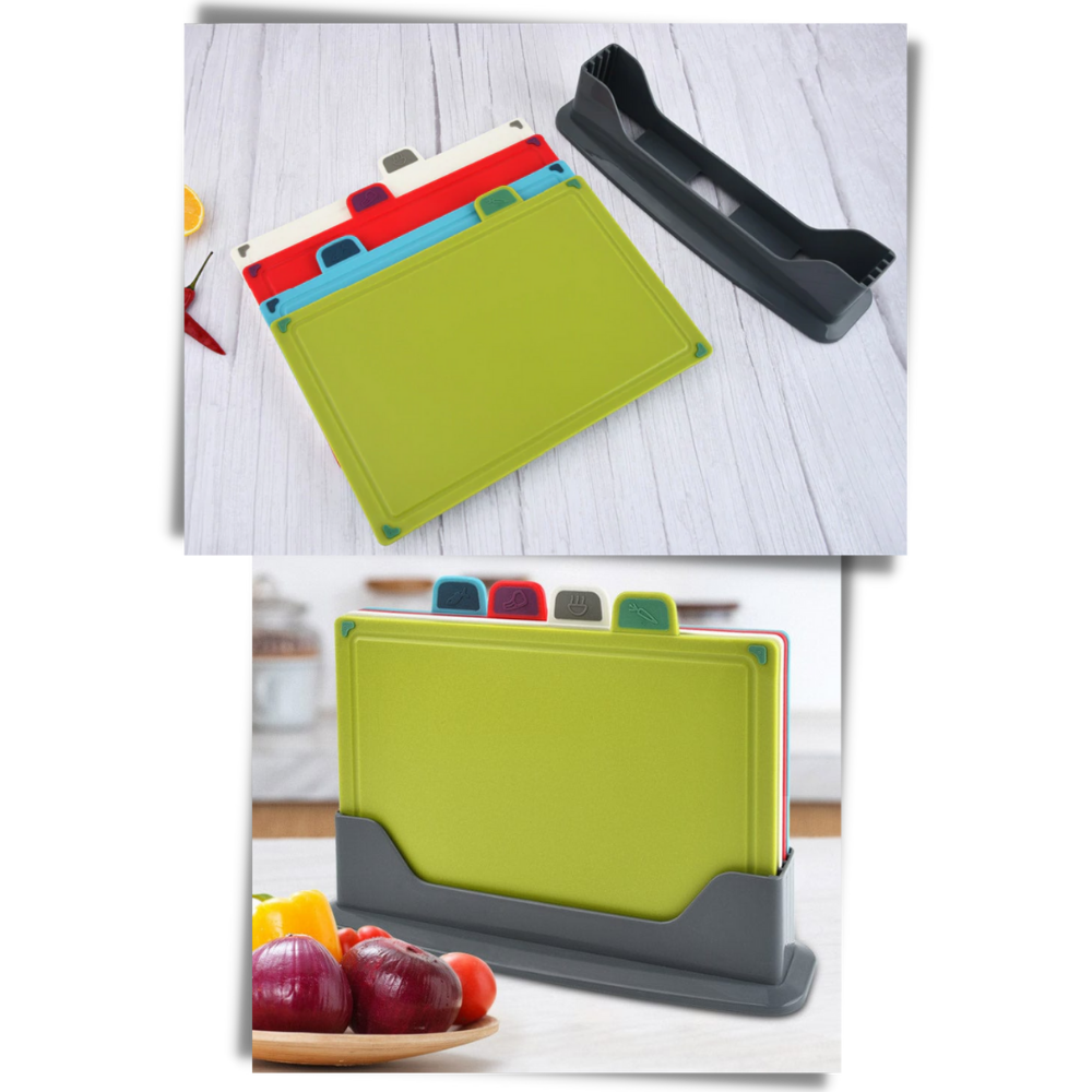 4pcs Chopping Board Set with Holder