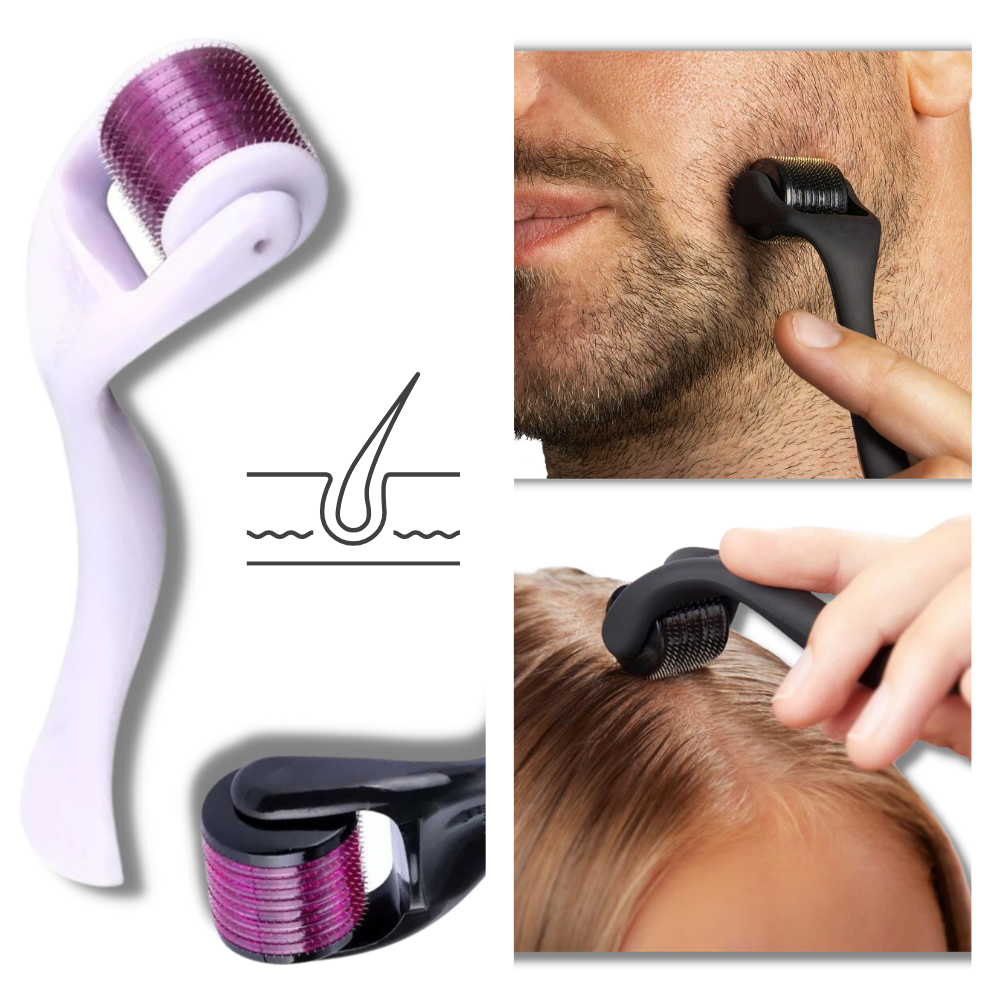 Derma roller for hair and beard growth -