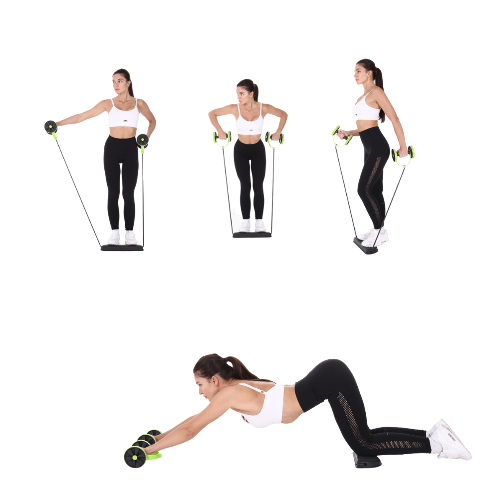 Abdominal Rollers with Resistance Bands