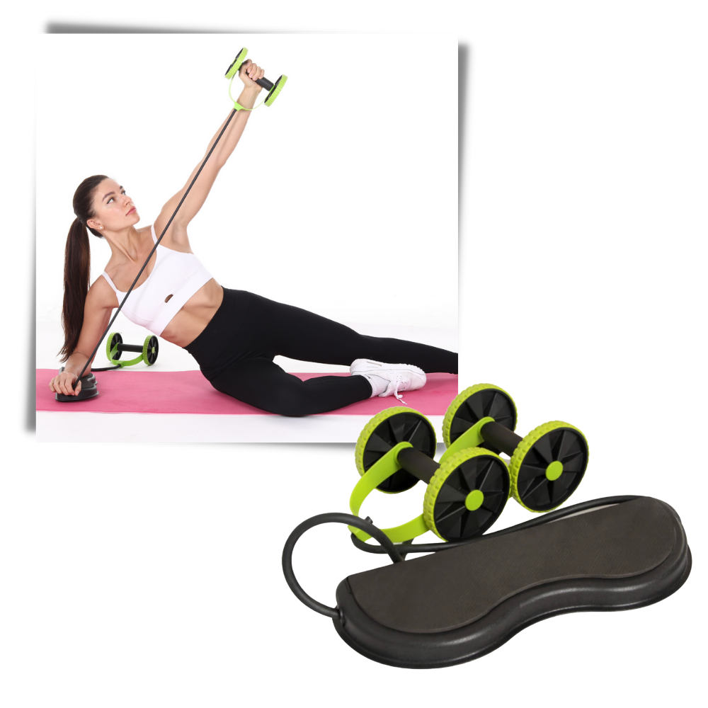 Abdominal Rollers with Resistance Bands