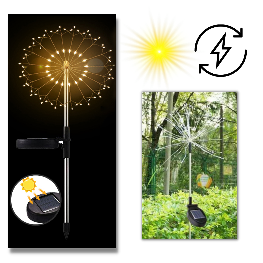 Electric Firework Garden Lights - Ozerty, Automatic Waterproof Outdoor Led Solar Lights  - Ozerty