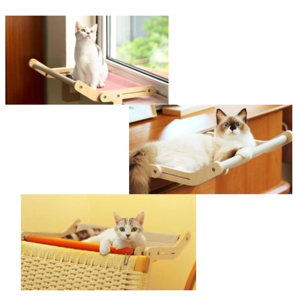 Wooden Window Perch for Cats