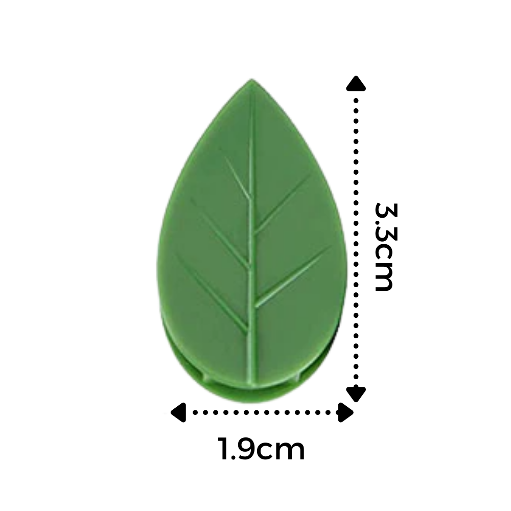 Pack of 20 Leaf-Shaped Adhesive Clips for Climbing Plants