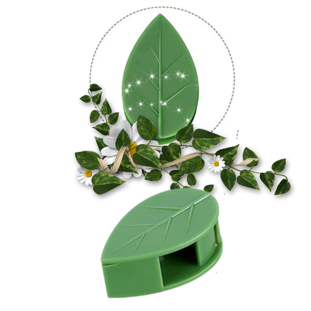 Pack of 20 Leaf-Shaped Adhesive Clips for Climbing Plants