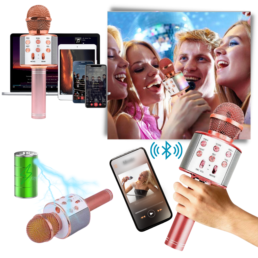 Wireless Bluetooth Karaoke Microphone