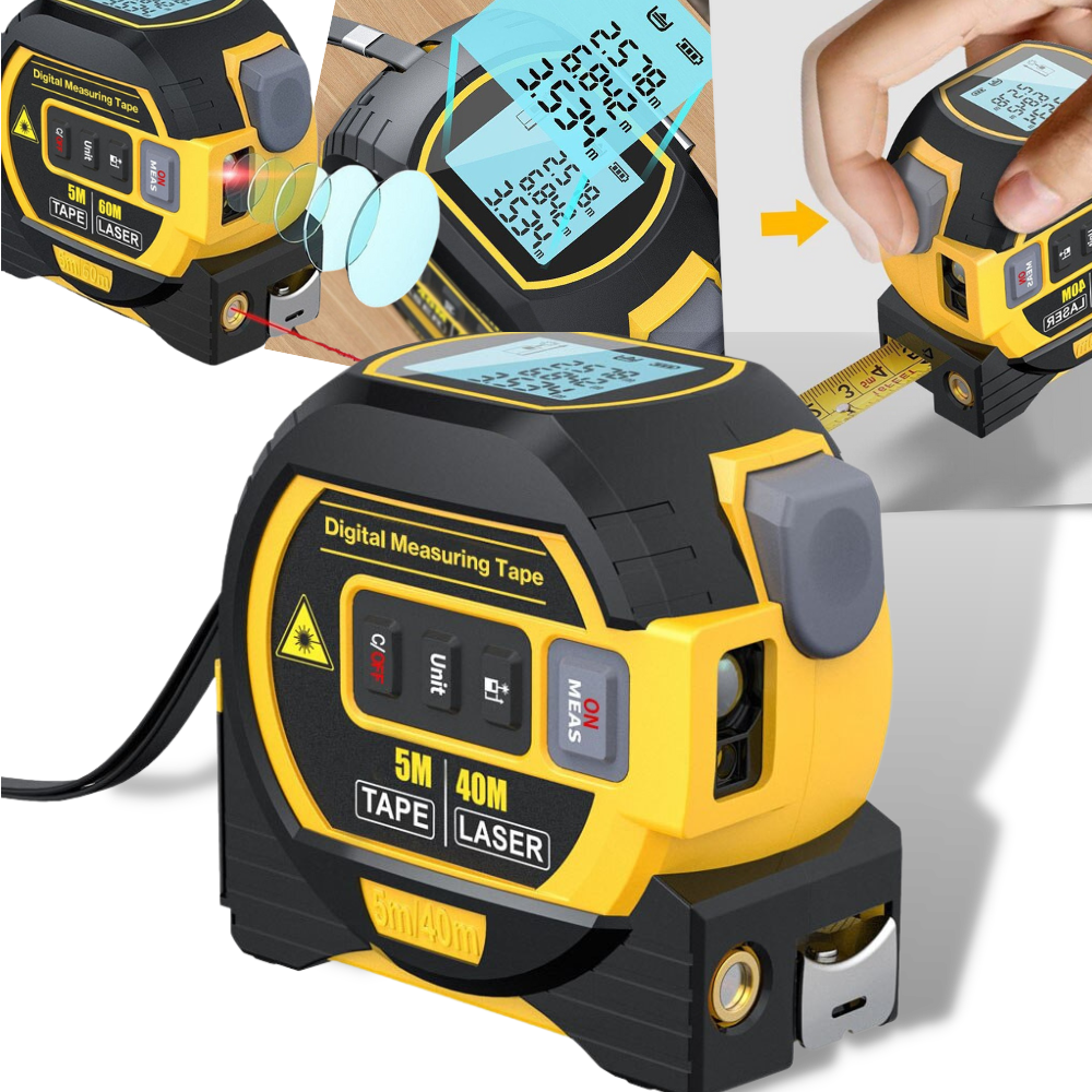 3-in-1 Laser Tape Measure -