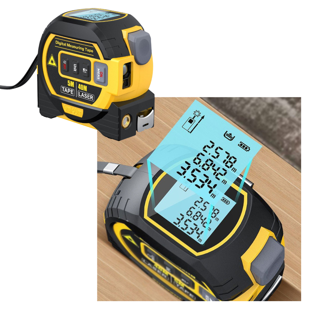 3-in-1 Laser Tape Measure