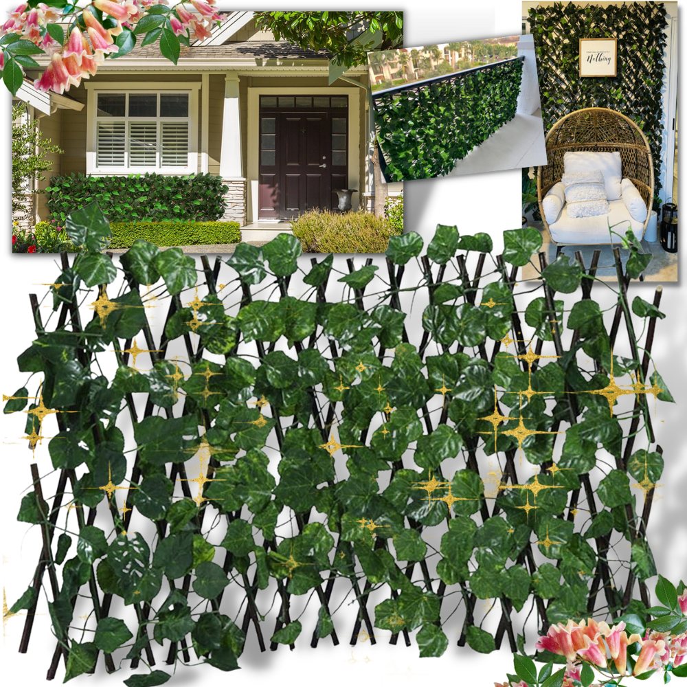 Retractable Artificial Plant Fence -