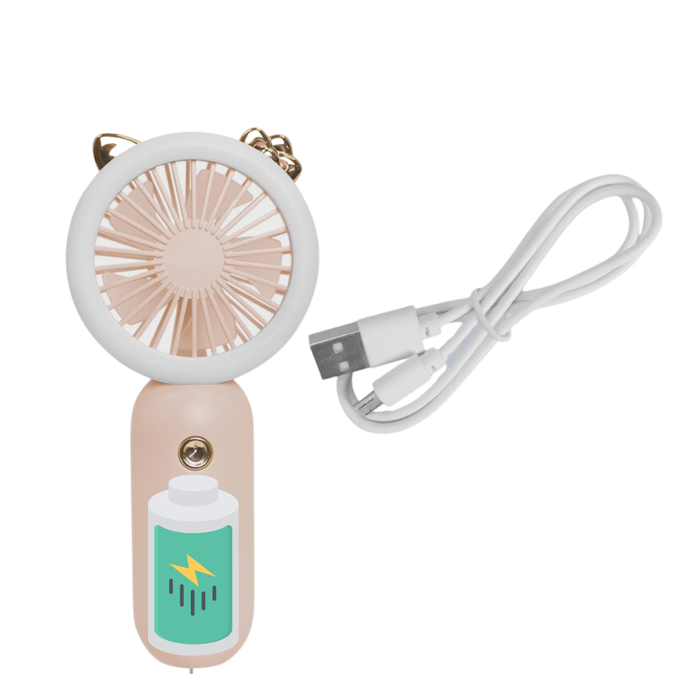 Handheld Pocket USB Fan with LED